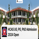 HCAS UG, PG, PhD Admission 2024 Open; Check Direct Link to Apply Here